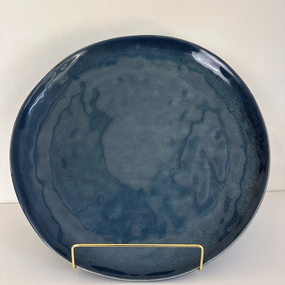 Elegant Blue Ceramic Plate, ikea serving plate